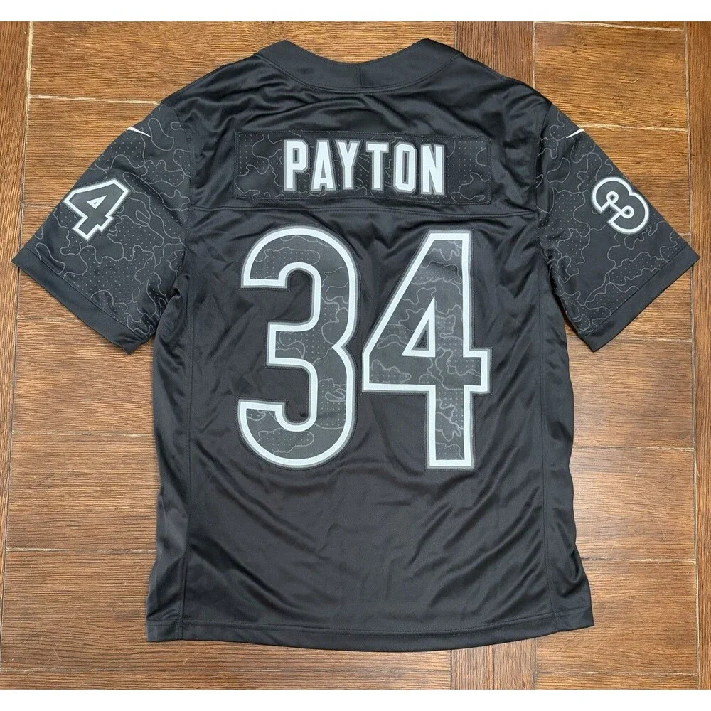Men's M Nike Walter Payton Black Chicago Bears Retired Player Limited Jersey